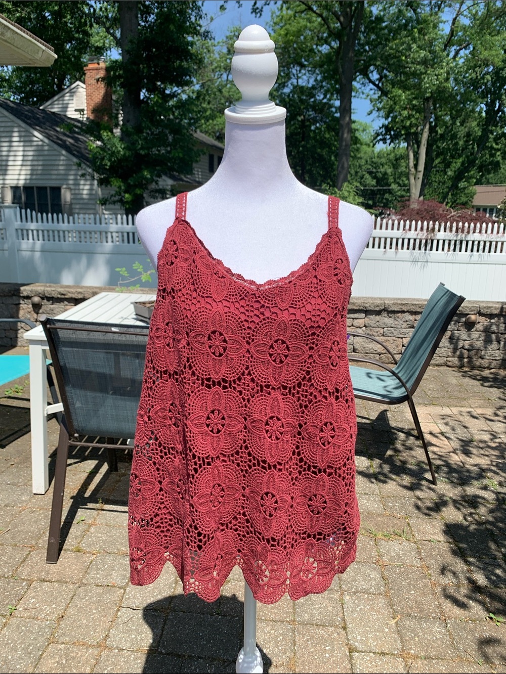 DAYTRIP Boho Gypsy Floral Crochet Top